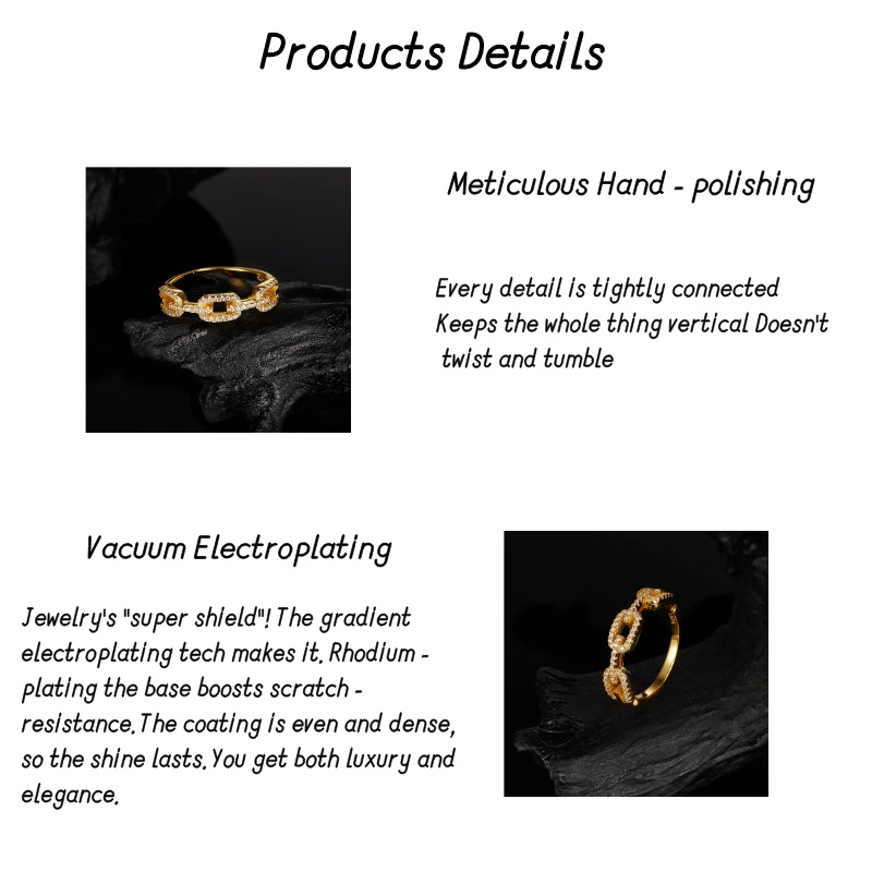 Sterling 925 Silver Trendy Electroplated Moissanite Ring - Image 8