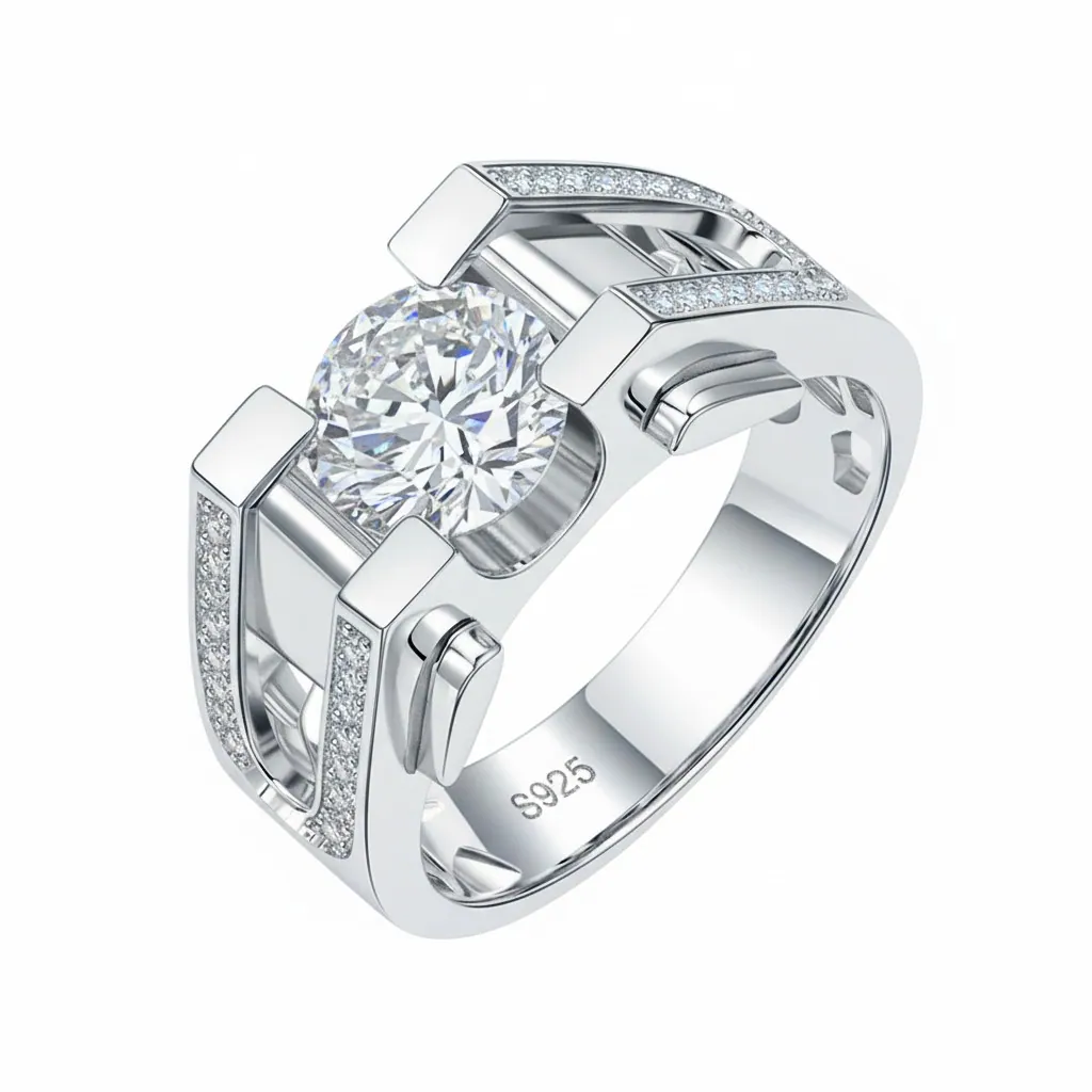 2ct Sterling 925 Silver Prong Setting Personalized Ring