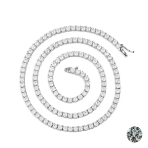 925 silver iced out cuban link Tennis chain