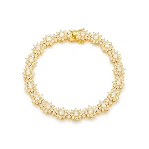 High-level Full  Moissanite Version Sunflower Ice Crystal Bracelet