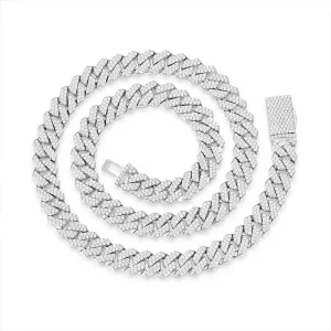 VVS1 Moissanite Cuban Link Chain Necklace