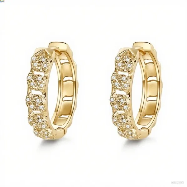 Moissanite Clip On Earrings With Array Setting