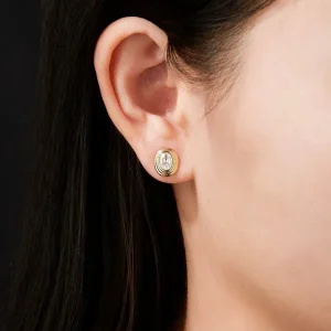 VVS1 Moissanite Oval Solitaire Stud Earrings - The second picture