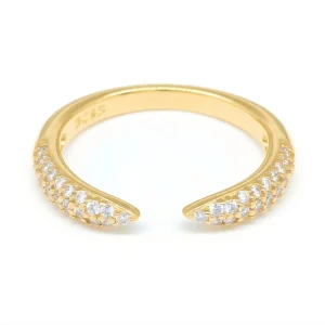 Plated Sterling Silver Open Claw Ring