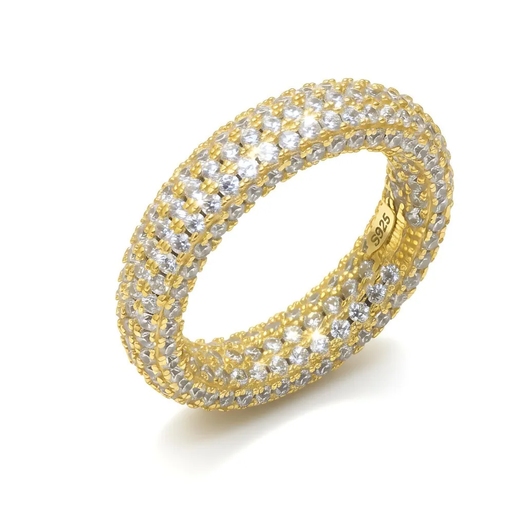 Moissanite Full Diamond luxury Fashion Engagement Ring