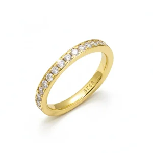 Moissinate Channel Set  Eternity Ring