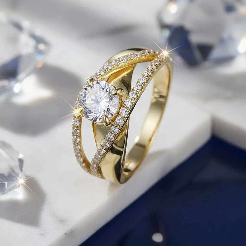 1 Carat Moissanite Intertwined Engagement Ring - Image 8