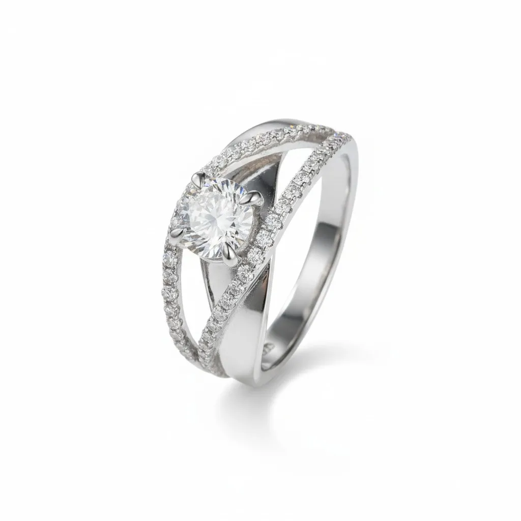 1 Carat Moissanite Intertwined Engagement Ring - Image 13