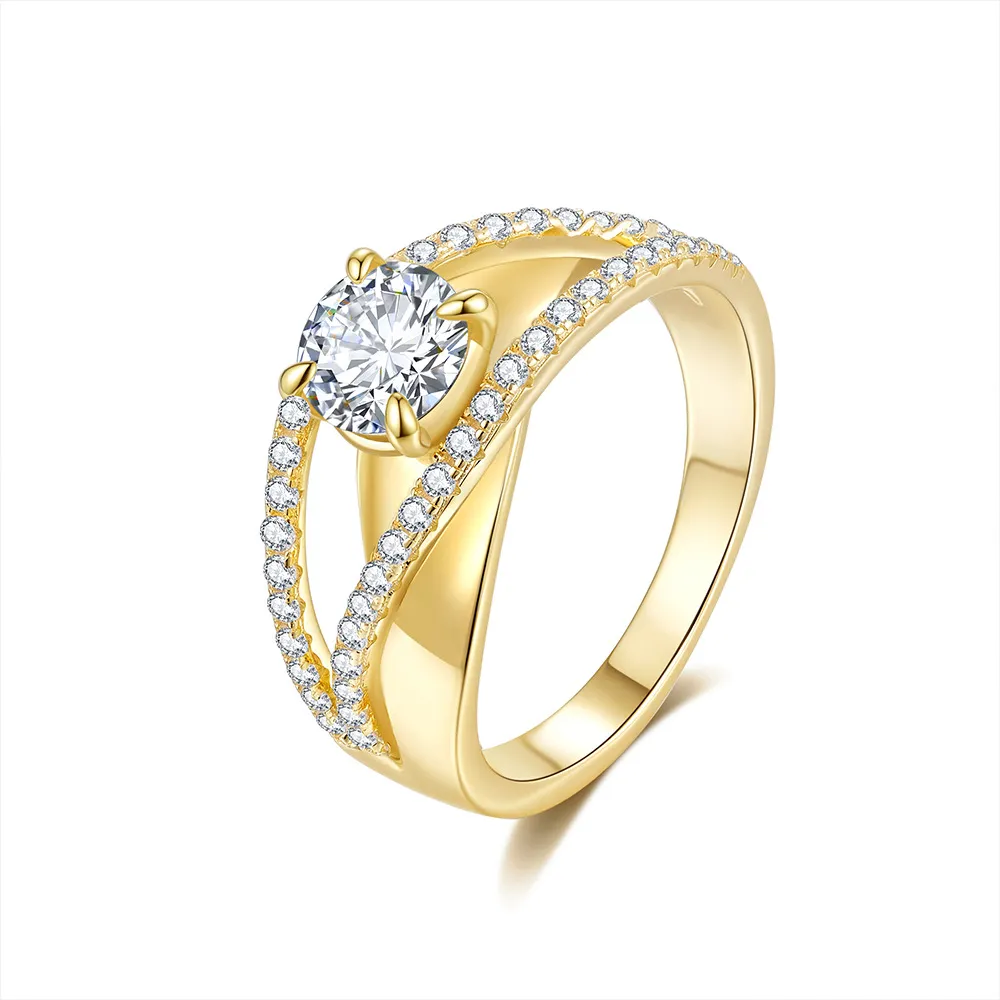 1 Carat Moissanite Intertwined Engagement Ring