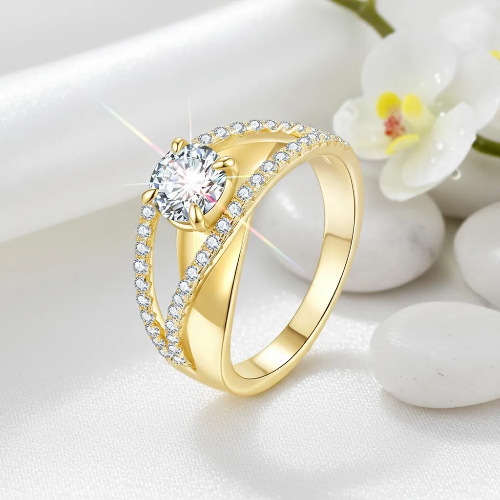 1 Carat Moissanite Intertwined Engagement Ring - Image 7