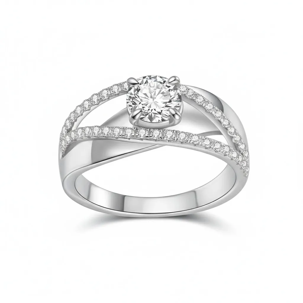 1 Carat Moissanite Intertwined Engagement Ring - Image 11