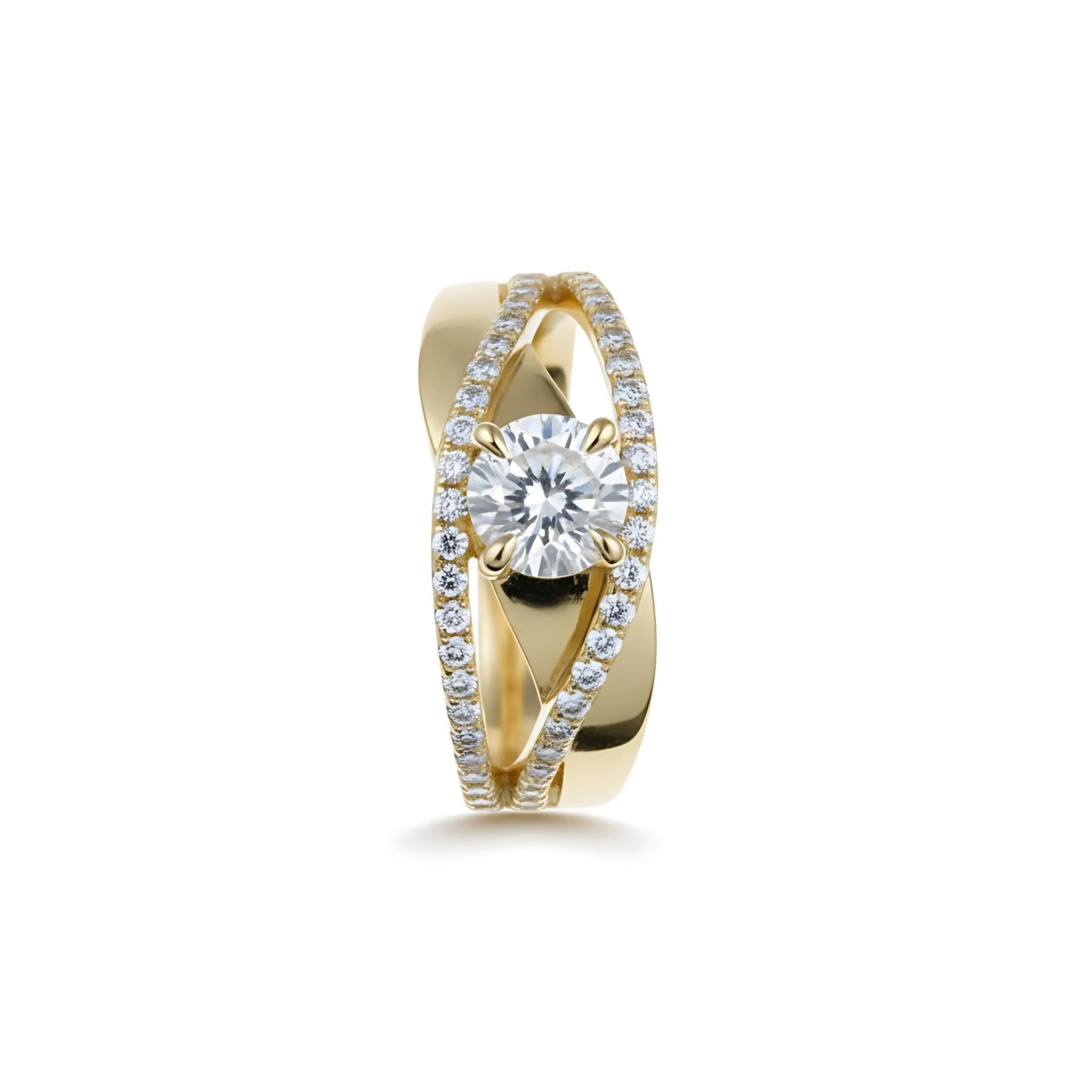 1 Carat Moissanite Intertwined Engagement Ring - Image 12