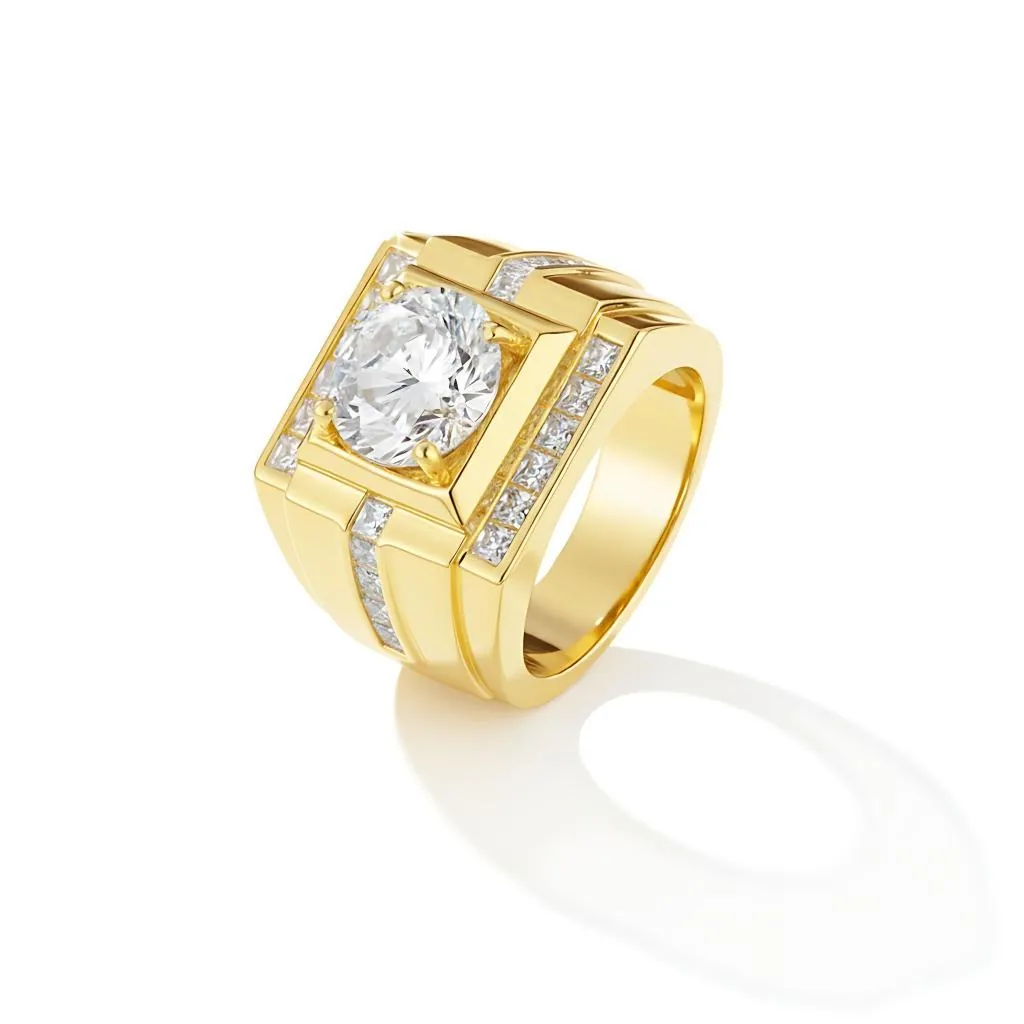 4 Carat Moissanite Business Style Men’s Luxury Rings